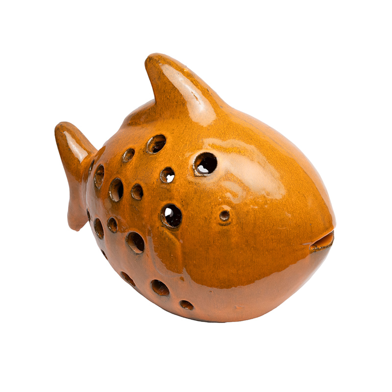 Ceramic Orange Mother Fish Marlin