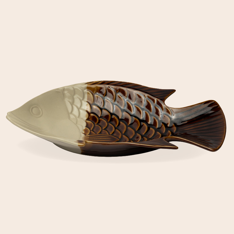 Ceramic Decorative Plate – Beige Brown 01