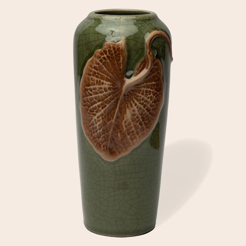 Ceramic Decorative Vase – Brown Green Tall 01