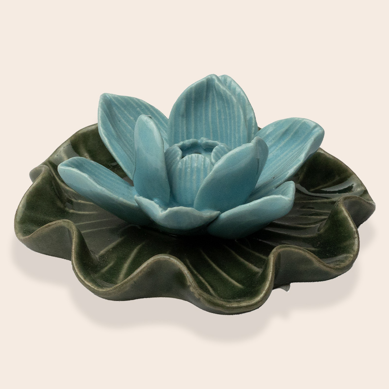 Ceramic Incense Holder – Sky Green