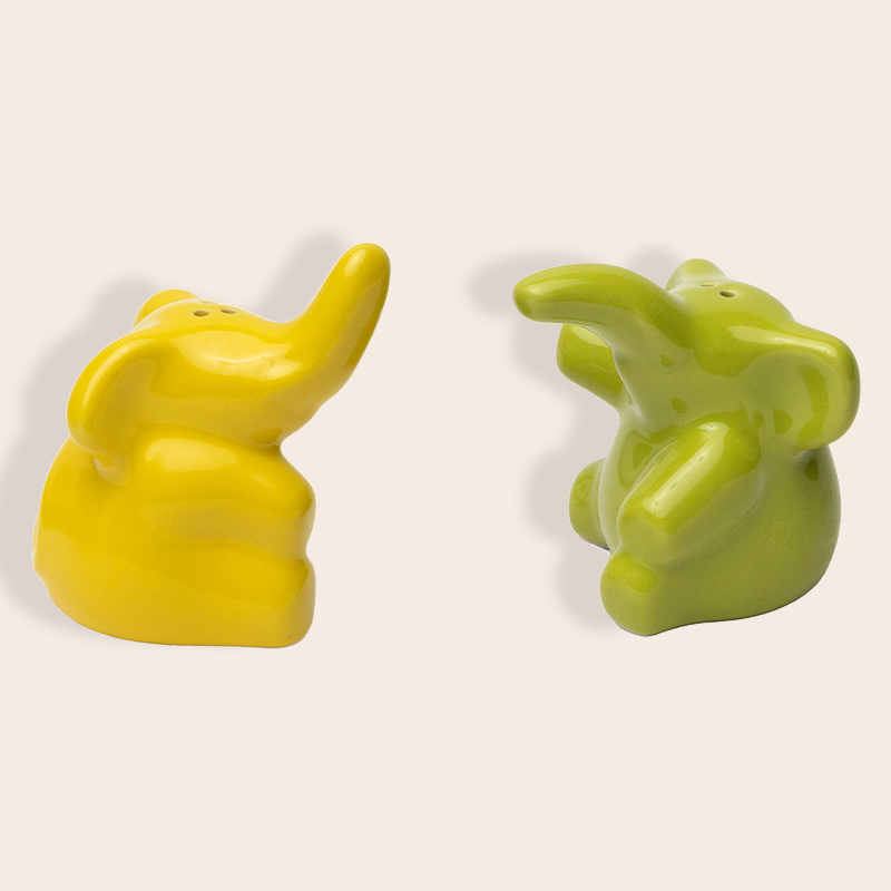 Ceramic Salt & Pepper Shaker Set – Yellow Green 01
