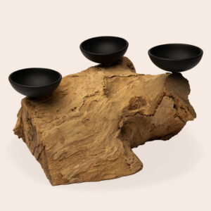 Wooden Candle Holder - Natural Finish Handcrafted Wooden Tealight Stand for Home Décor