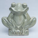 Ceramic Pastel Green Frog Figurine