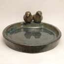 Ceramic Gold & Black Bird Bath Plate I
