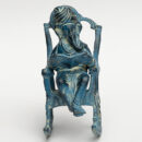 Brass Blue Rocking Ganesha Small