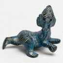 Brass Blue Reclining Ganesha Small