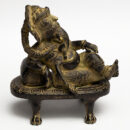 Brass Brown Chowki Ganesha