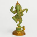 Brass Green Dancing Ganesha