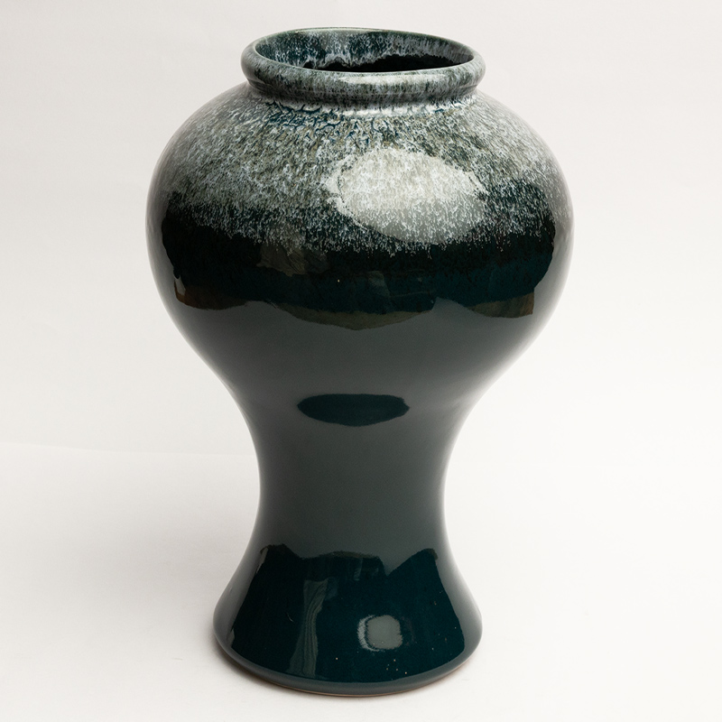Ceramic Decorative Vase – Green Large Handcrafted Flower Vase for Home & Interior Décor