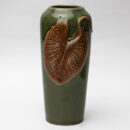 Ceramic Decorative Vase - Brown Green Tall Handcrafted Flower Vase for Home & Office Décor