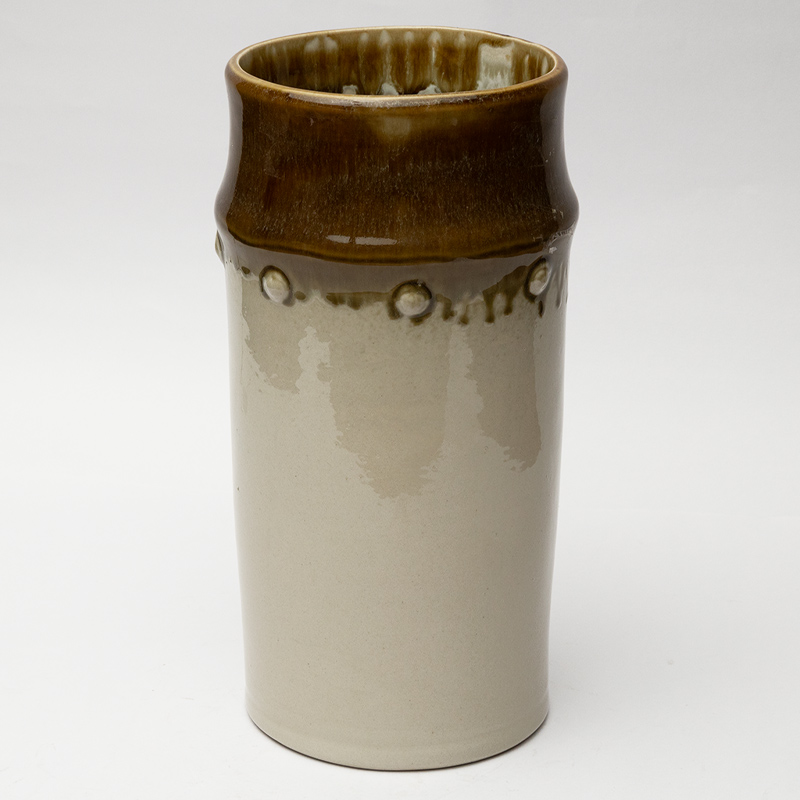 Ceramic Beige Brown Vase