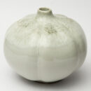 Ceramic Decorative Vase - Beige Wide Low Handcrafted Flower Vase for Living Room & Home