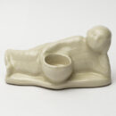 Ceramic Candle Holder - Beige Oval Handcrafted Tealight Holder for Home Décor & Gifting