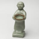 Ceramic Candle Holder - Pistachio Green Tall Handcrafted Tealight Holder for Table Décor