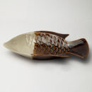 Ceramic Decorative Plate - Beige Brown Handcrafted Wall Art Plate for Home Décor