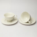 Ceramic Coffee Set - Off White Handcrafted Artisan Cup & Saucer Set for Modern Home