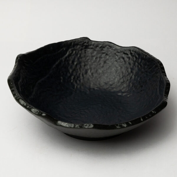 Ceramic Decorative Plate - Charcoal Handcrafted Oval Wall Art Plate for Contemporary Décor