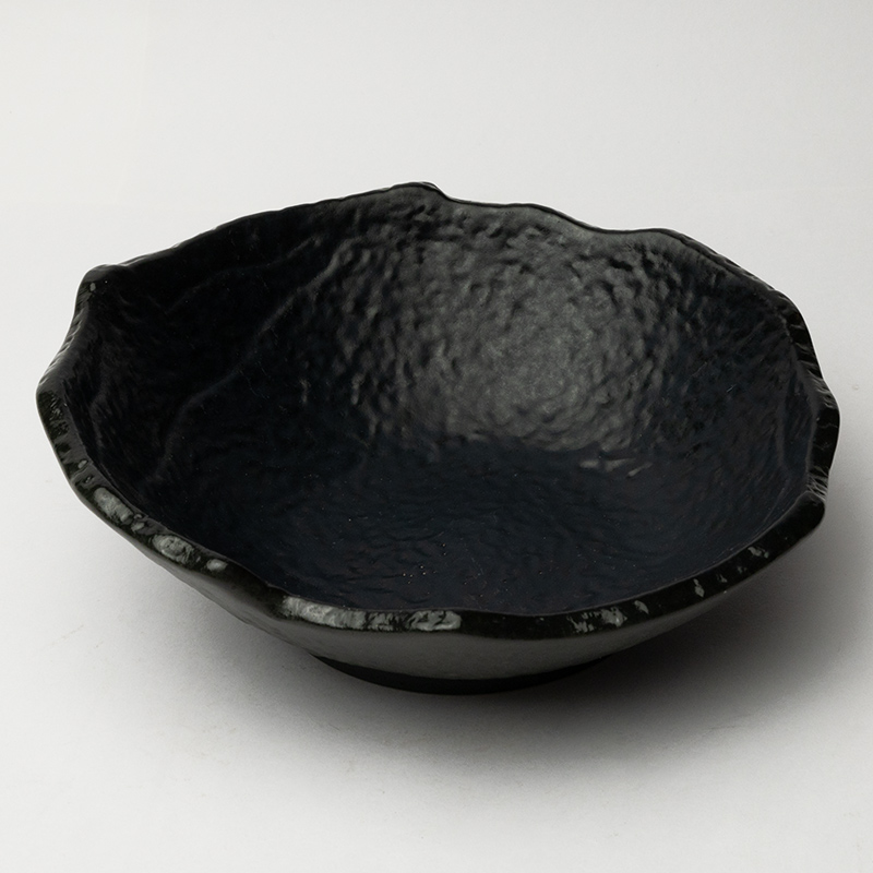 Ceramic Decorative Plate - Charcoal Handcrafted Oval Wall Art Plate for Contemporary Décor