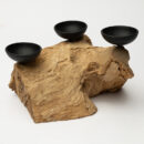 Wooden Candle Holder - Natural Finish Handcrafted Wooden Tealight Stand for Home Décor