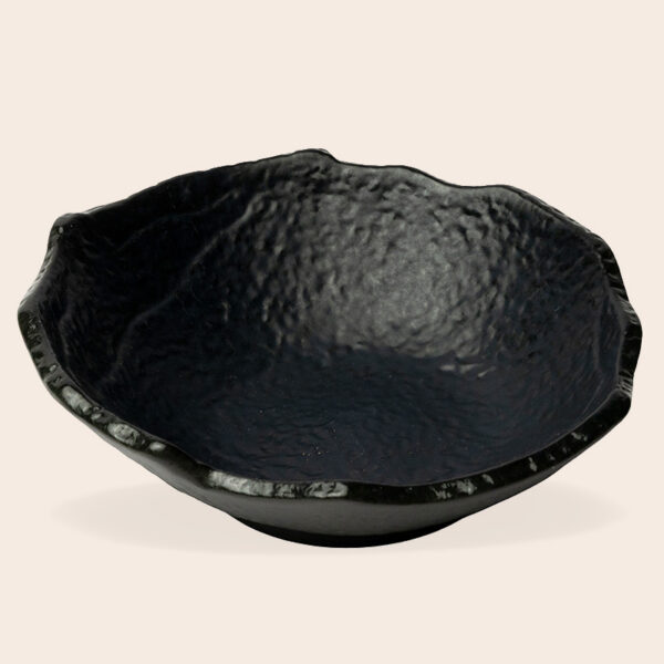 Ceramic Decorative Plate - Charcoal Handcrafted Oval Wall Art Plate for Contemporary Décor