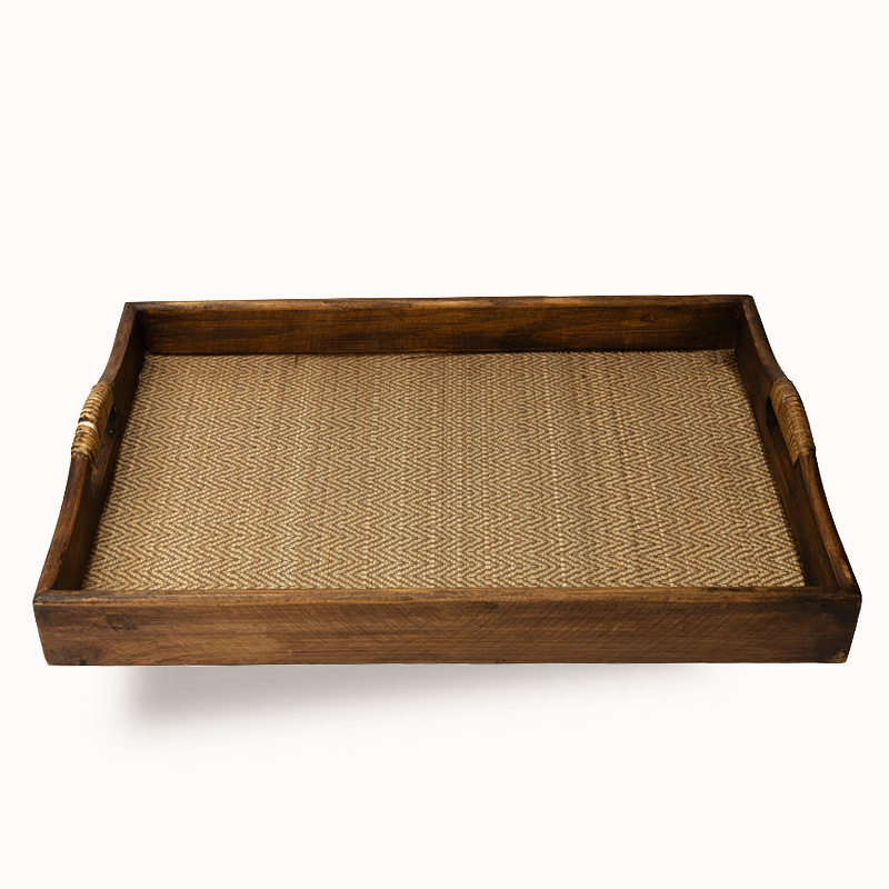 Walnut Wood Serving Tray - Large Handcrafted Flat Wooden Tray for Dining & Home Décor - Image 2