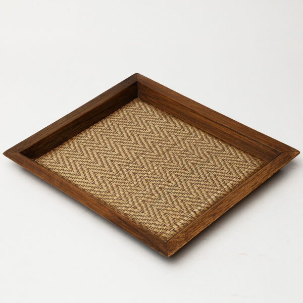 Walnut Wood Serving Tray - Small Handcrafted Wooden Breakfast Tray for Home & Kitchen