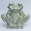 Ceramic Pastel Green Frog Figurine