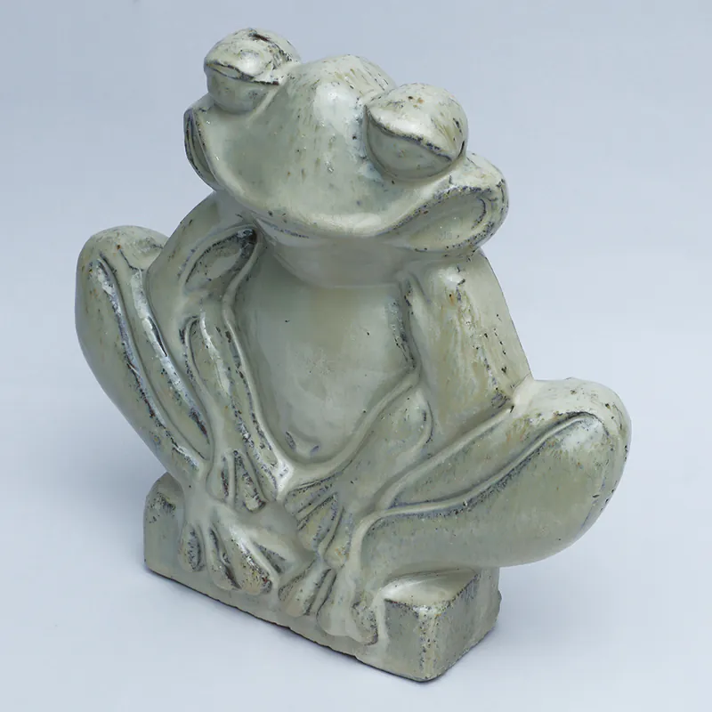 Ceramic Pastel Green Frog Figurine - Image 2