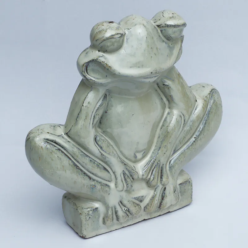 Ceramic Pastel Green Frog Figurine - Image 3