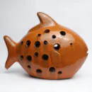 Ceramic Orange Mother Fish Marlin