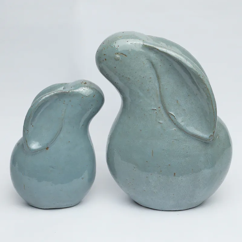 Ceramic Bluish Jade Rabbit - Image 2
