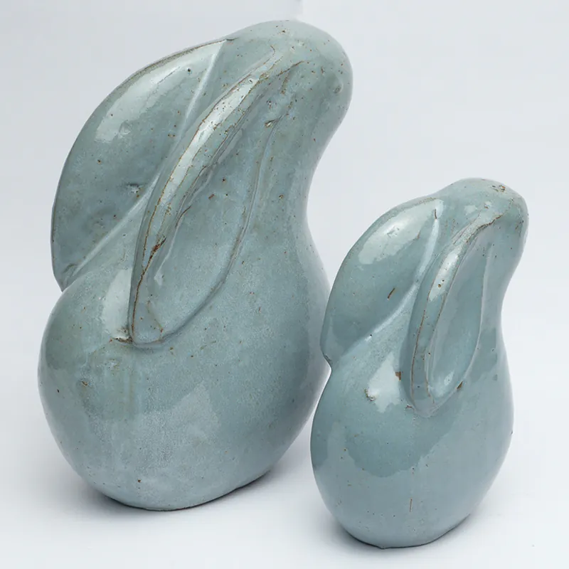 Ceramic Bluish Jade Rabbit - Image 3