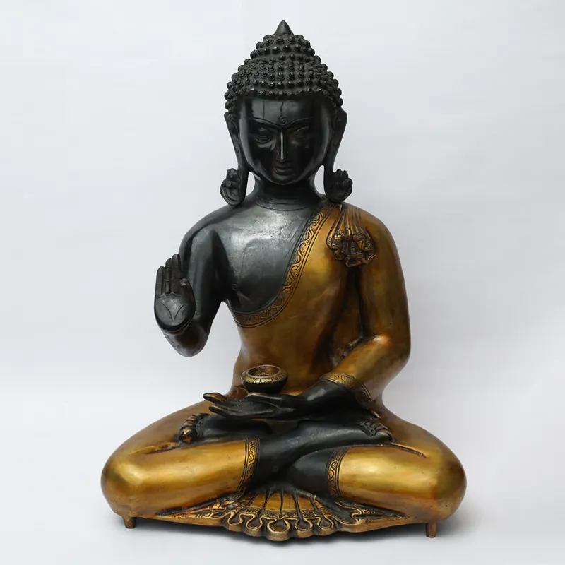 Brass Kundal Buddha