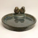 Ceramic Gold & Black Bird Bath Plate I