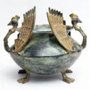 Brass Peacock Urli Bowl - Gold Green Decorative Floating Flower Pot for Home Décor