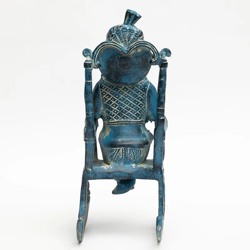 Brass Blue Rocking Ganesha Big - Image 4