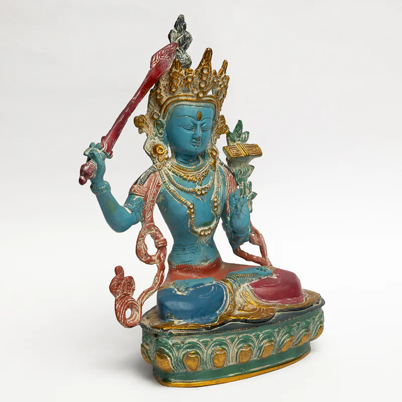 Brass Multi Green Manjushri - Image 2