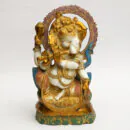 Brass Gold & White Flute Ganesha