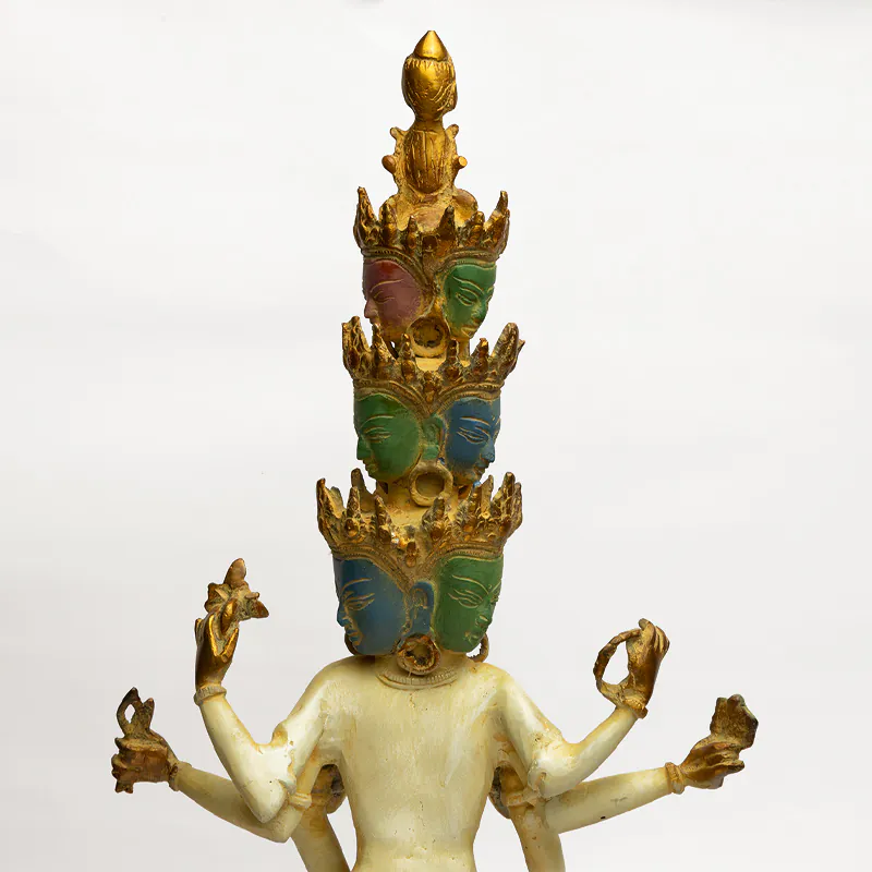 Brass Gold & White Avalokiteshvara - Image 5