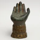 Brass Decorative Hand Sculpture – Antique Green Finish Abhay Mudra Home Décor Showpiece