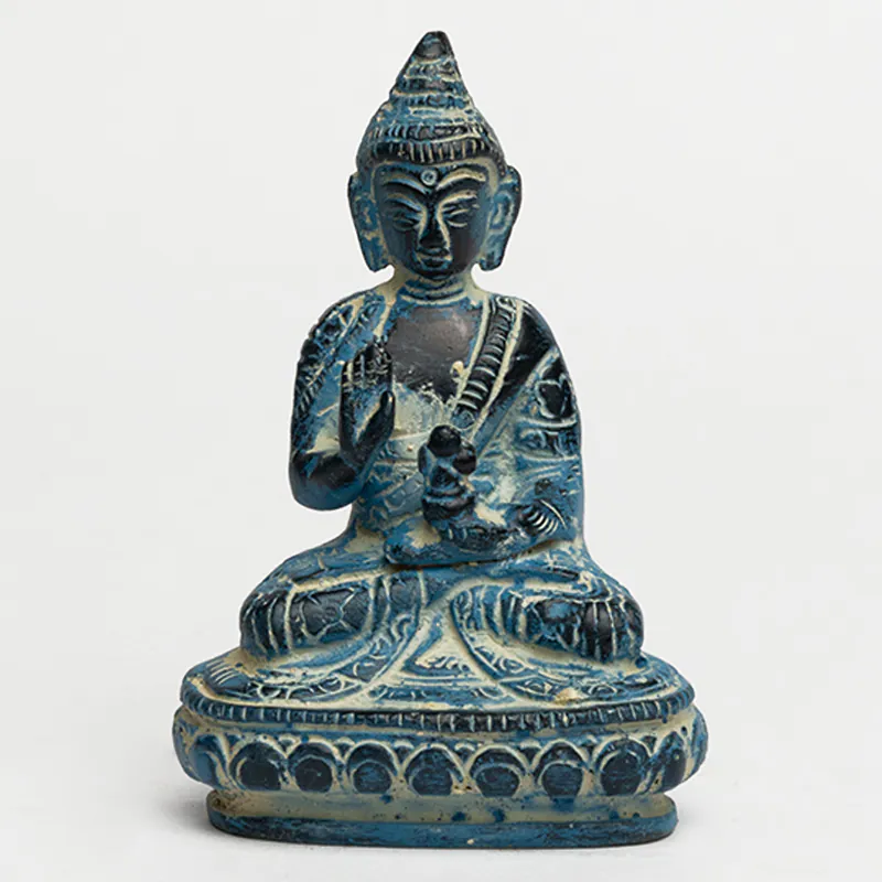 Brass Blue Sitting Buddha