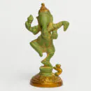Brass Green Dancing Ganesha