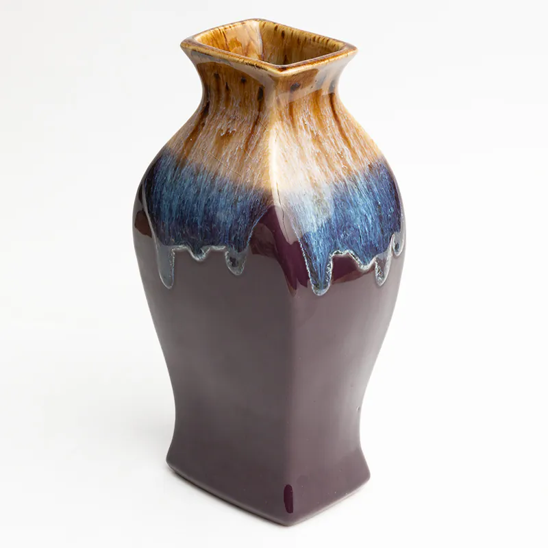 Ceramic Decorative Vase – Purple Handcrafted Flower Vase for Living Room & Home Décor - Image 2