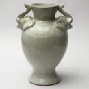 Ceramic Decorative Vase - Beige Handcrafted Artisan Flower Vase for Living Room & Gifting