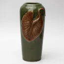 Ceramic Decorative Vase - Brown Green Tall Handcrafted Flower Vase for Home & Office Décor