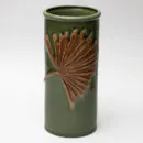 Ceramic Decorative Vase - Brown Green Slim Tall Handcrafted Flower Vase for Modern Home Décor