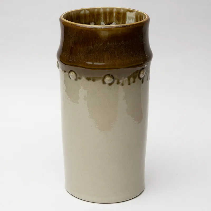Ceramic Beige Brown Vase