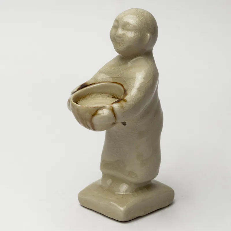 Ceramic Candle Holder - Beige Tall Cylinder Handcrafted Tealight Holder for Home Décor - Image 3