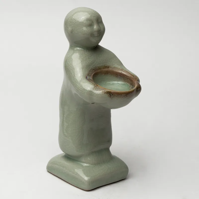 Ceramic Candle Holder - Pistachio Green Tall Handcrafted Tealight Holder for Table Décor - Image 2