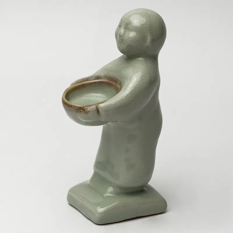 Ceramic Candle Holder - Pistachio Green Tall Handcrafted Tealight Holder for Table Décor - Image 3